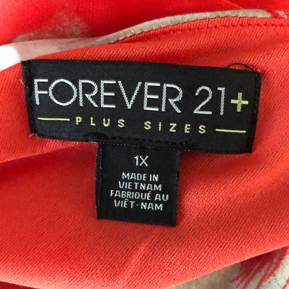 Forever 21+ Tropical Print Dress Size 1X - Picture 3 of 12